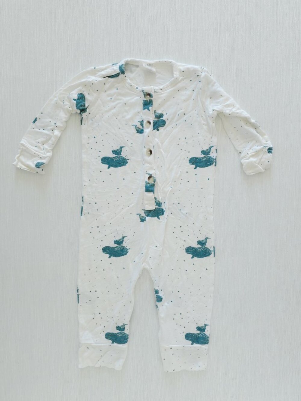 Kate Quinn Beluga Long Sleeve Union Suit 12-18 Months